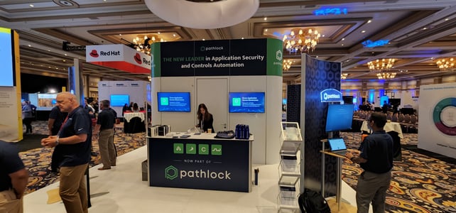 custom 20x20 exhibit for Pathlock at 2022 Bellagio