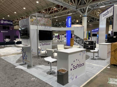 20x20 trade show exhibit for Softdocs 2023 NOLA show