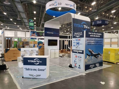 20x20 exhibit for Titan TV at 2023 NAB Show