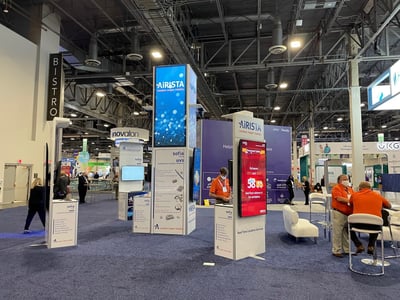 20x30 trade show booth for Airista Flow at 2021 HIMSS