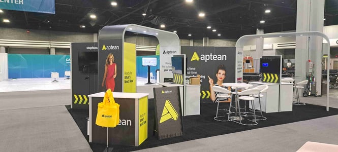 20x30 exhibit for Aptean at 2023 Texprocess