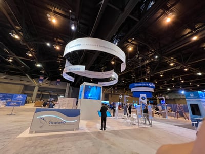 30x30 trade show booth for HospiceMD