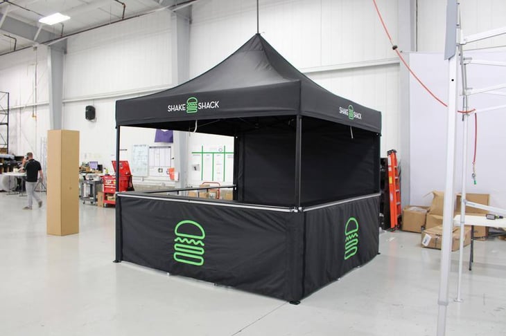 Customized 10X10 Pop Up Tent for Shake Shack