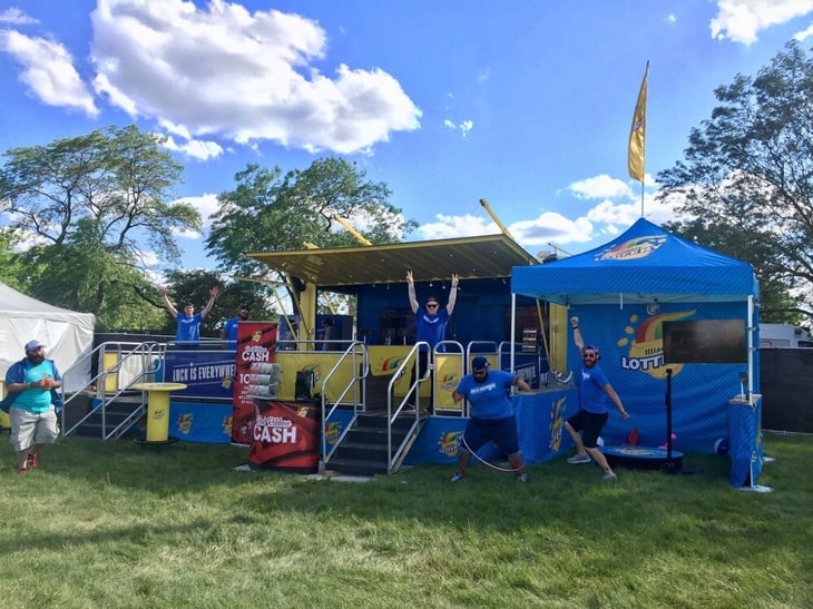 Customized 10x10 Tent for Illinois Lottery Activation