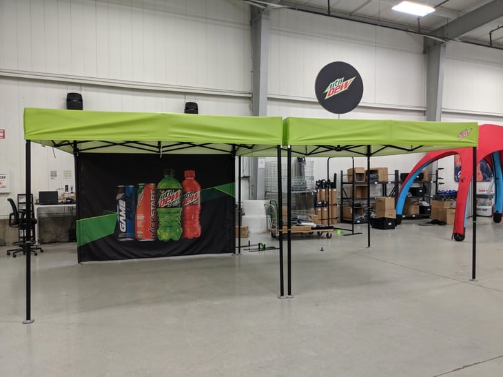 Mountain Dew Custom Pop-Up Tents