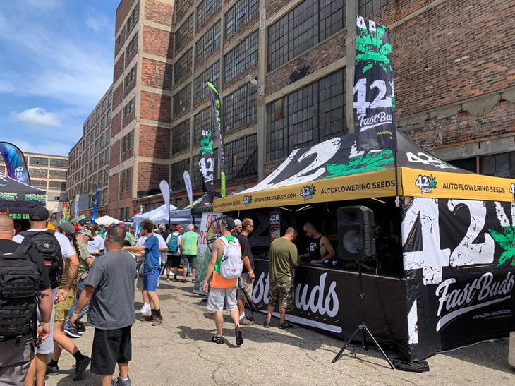 Custom 10x20 Canopy Tent for Fast Buds