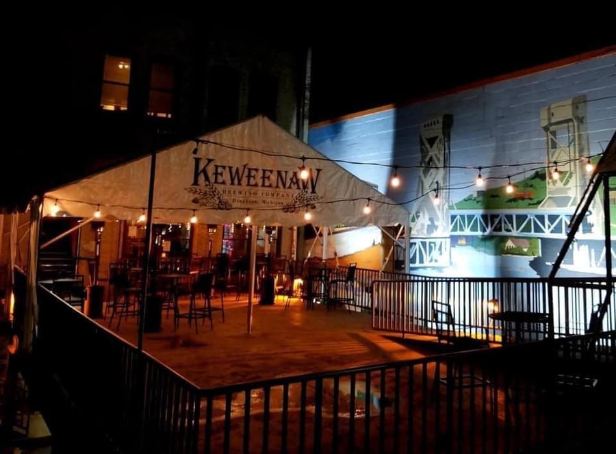 Semi-Permanent Tent For Brewery Deck