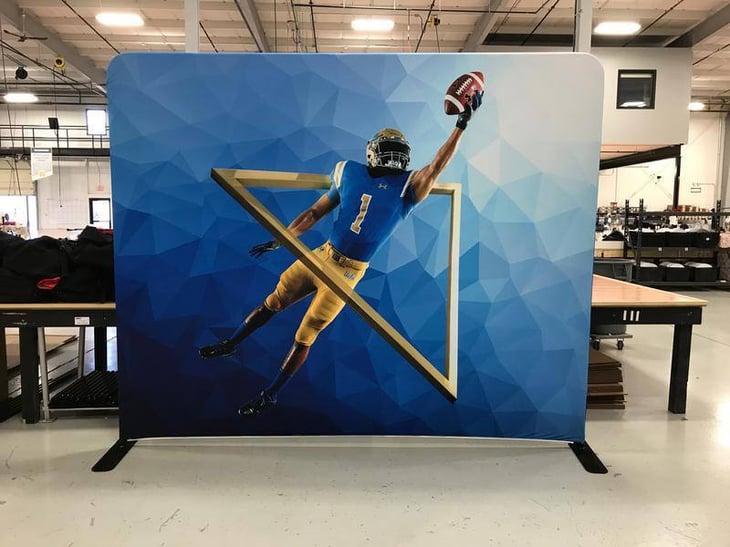 Custom Printed Media Backdrop for UCLA Football