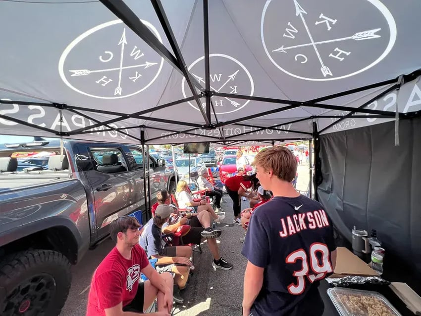 Real Estate Tent at NFL Tailgate