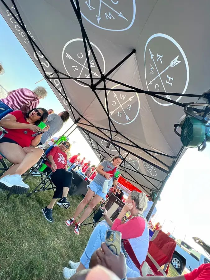 Real Estate Tent at NFL Tailgate