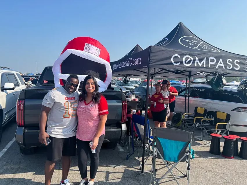 Real Estate Tent at NFL Tailgate