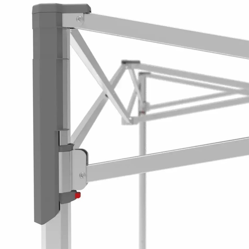 The all-aluminum heavy-duty MONARCHTENT frame with easy push-button release system.