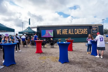 Caesars Sportsbook Fan Experience with MONARCHTENTS and mightyTABLE
