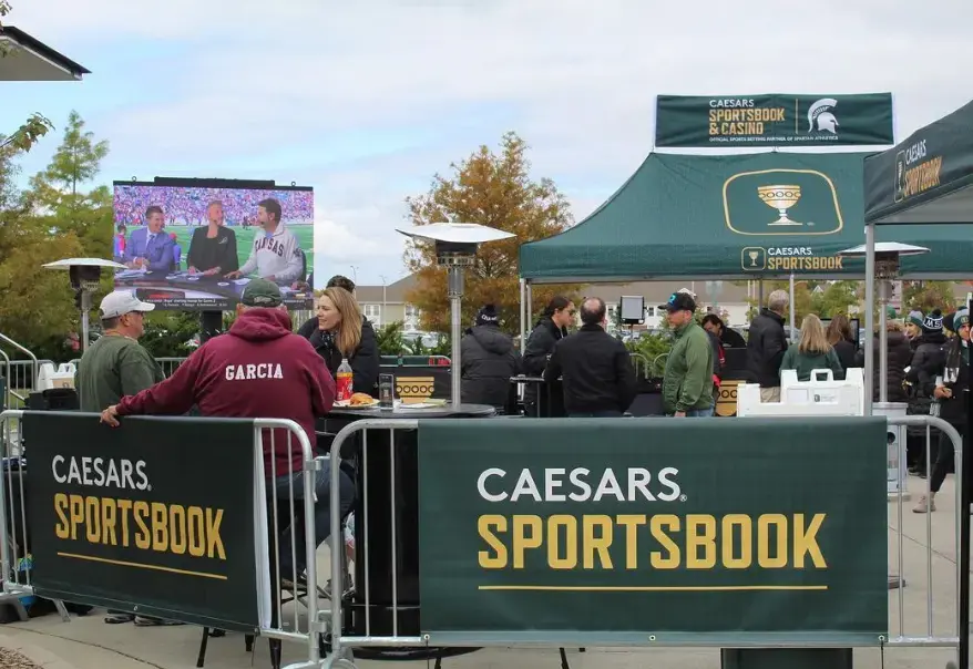 Caesars Sportsbook Fan Experience at MSU with MONARCHTENTS & barricade covers