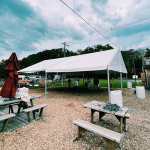E-Bike Rental Business Relies on Frame Tents for Foot Traffic