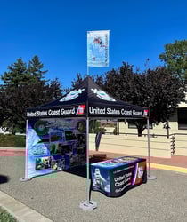 10x10 Heavy-duty Pop-up Tent and Fitted Tablecover for USCG Petaluma, CA Training Center | Military | Government