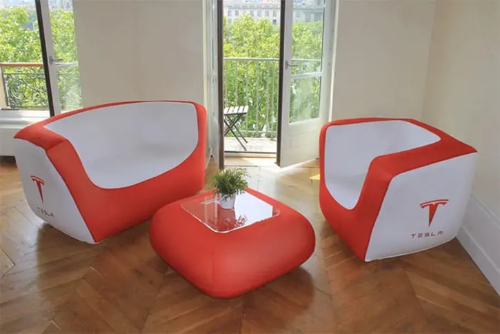 Inflatable Furniture for Tesla
