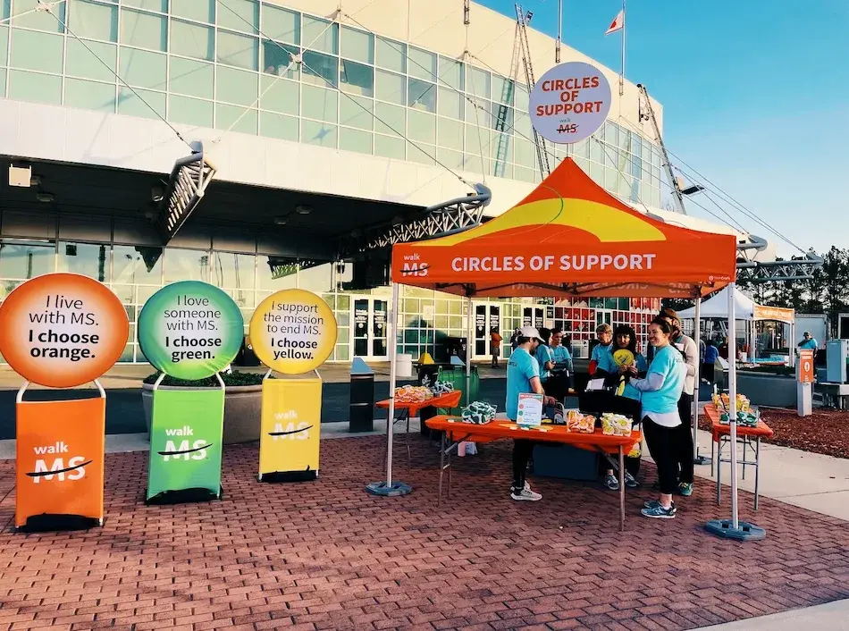 National MS Society Lollipop Sign On A MONARCHTENT