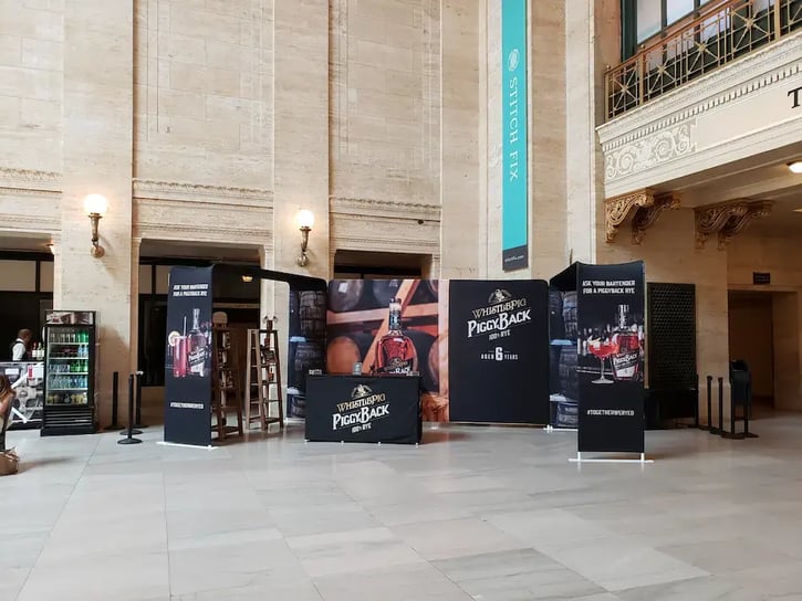 Whistle Pig Whiskey trade show setup