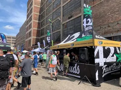 Custom 10x20 Tent for Cannabis Brand Fast Buds