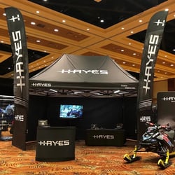 Custom trade show tent for Hayes