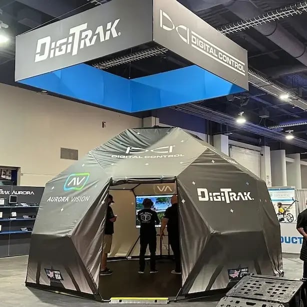 An indoor custom-printed dome for DigiTrak