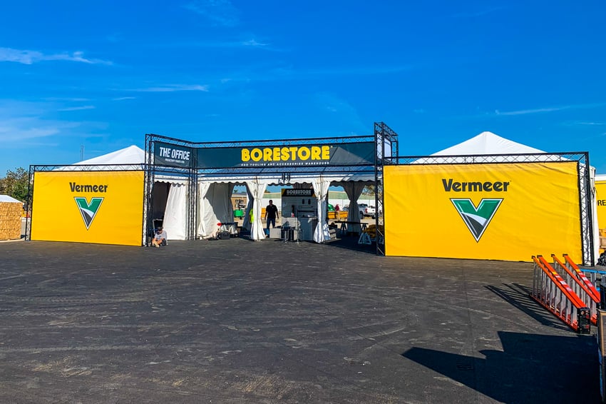 Vermeer Truss Store Entrance + Tents