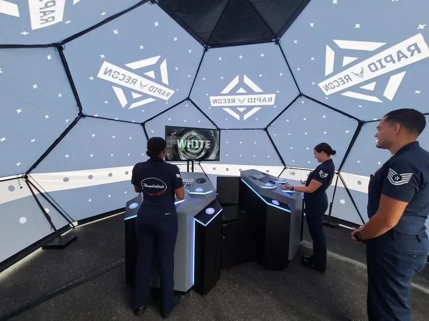 Airforce Recruitment Event Dome Thunderbirds Inside