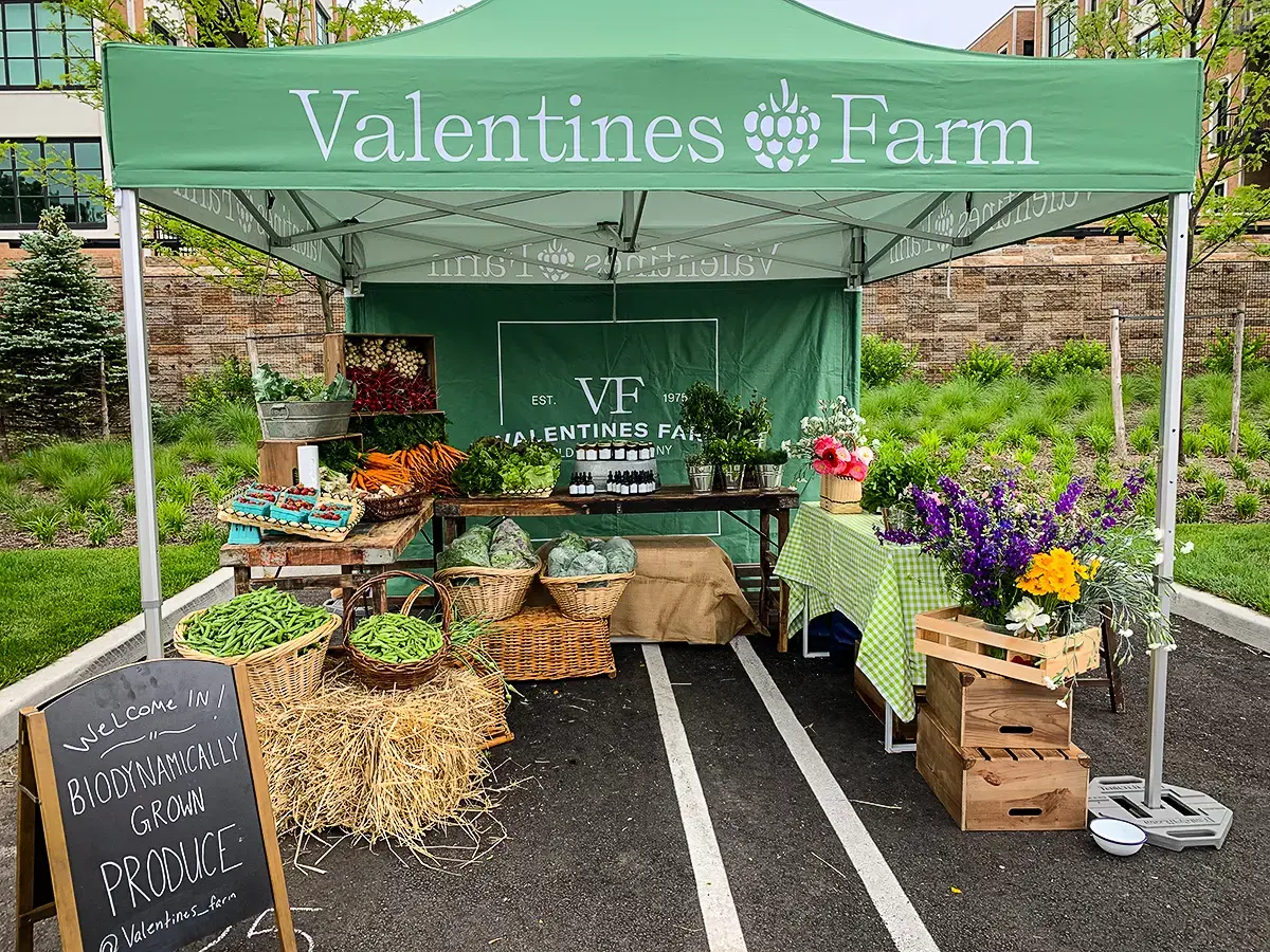 Valentine's Farm Farmers Market Tent