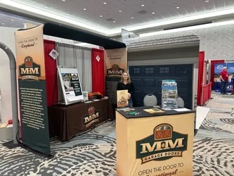 Portable trade show booth for M&M Garage Doors